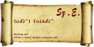 Szél Enikő névjegykártya