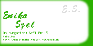 eniko szel business card